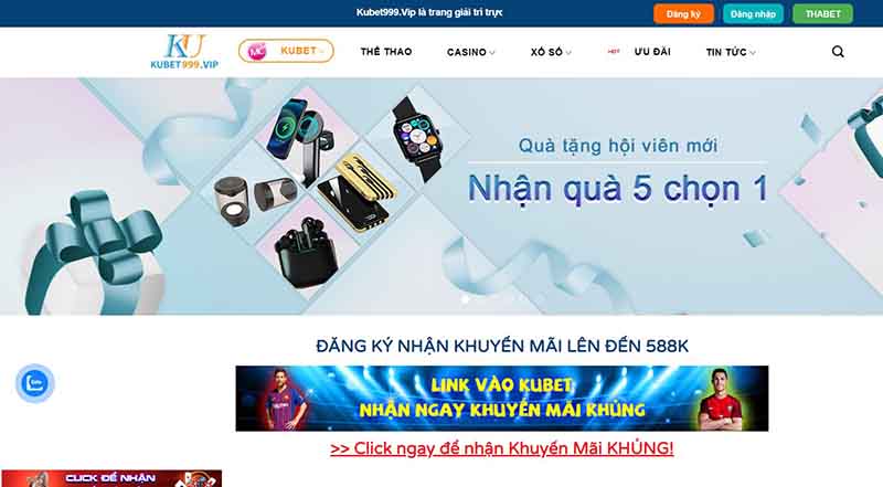 giao diện dăng ky tài khoản kubet