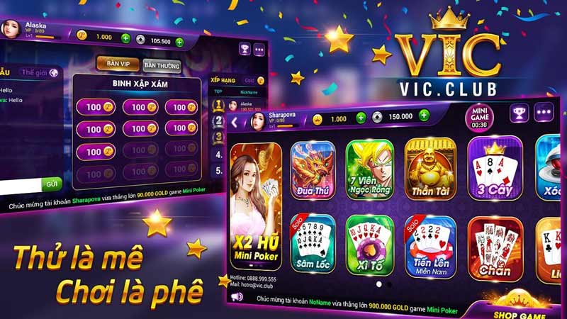 Tổng hợp game trên vic game