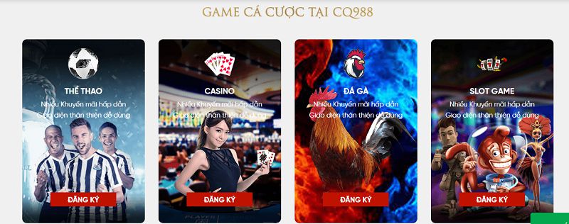 Game cá cược tại CQ988