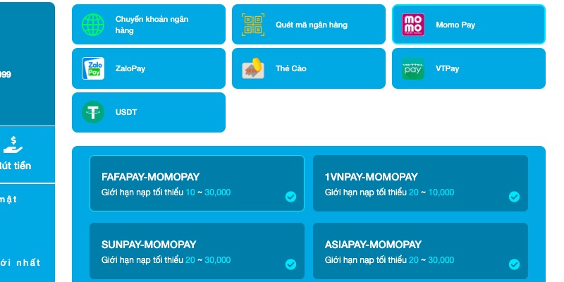 Dễ dàng thực hiện các giao dịch vào vốn bằng nhiều loại ví điện tử
